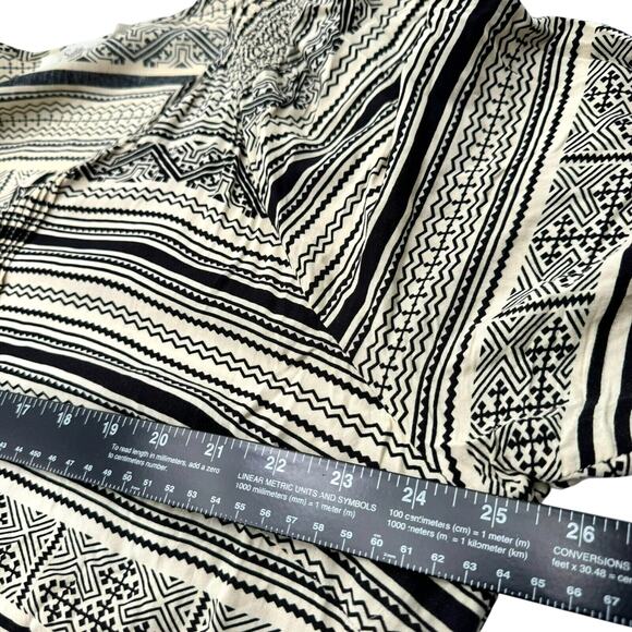 SOLITAIRE Women's‎ 3X Striped Tunic Top Shirt Lace Trim 3/4 Sleeve V Neck Boho - Picture 8 of 10